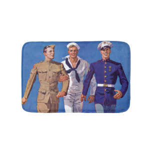 Armee, Marine u. Marinesoldaten Badematte