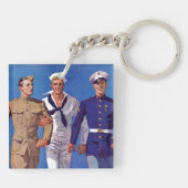 Armee, Marine u. Marinesoldaten Schlüsselanhänger (Rückseite)