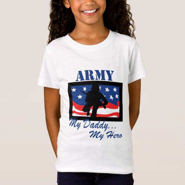 Armee mein Vati mein Held T-Shirt (Vorderseite)