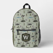 Armee-Militär-Tarnmuster Grün Camo Muster Bedruckter Rucksack (Vorderseite)