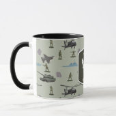 Armee-Militär-Tarnmuster Grün Camo Muster Tasse (Links)