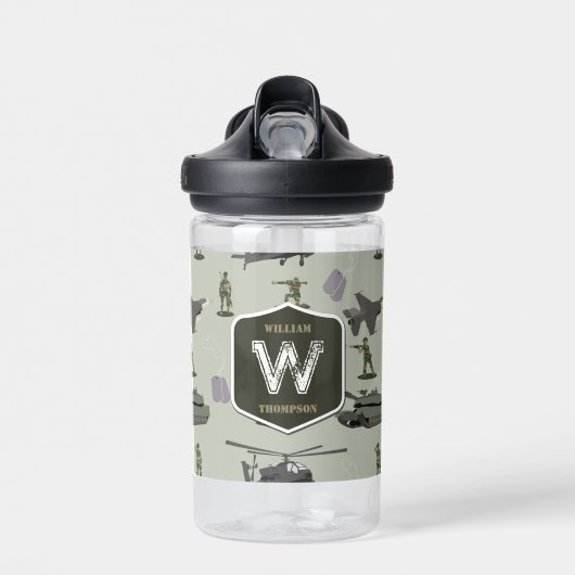 Armee-Militär-Tarnmuster Grün Camo Muster Trinkflasche (Vorne)