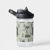 Armee-Militär-Tarnmuster Grün Camo Muster Trinkflasche (rechts)