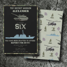 Armee Militär-Tarnung Grün Camo Geburtstag