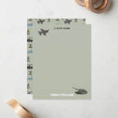 Armee Militär-Tarnung Grün Camo Geburtstag Mitteilungskarte (Vorderseite/Rückseite Beispiel)