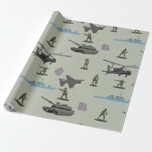 Armee Militär-Tarnung Grün Camo  Geschenkpapier