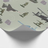 Armee Militär-Tarnung Grün Camo  Geschenkpapier (Ecke)