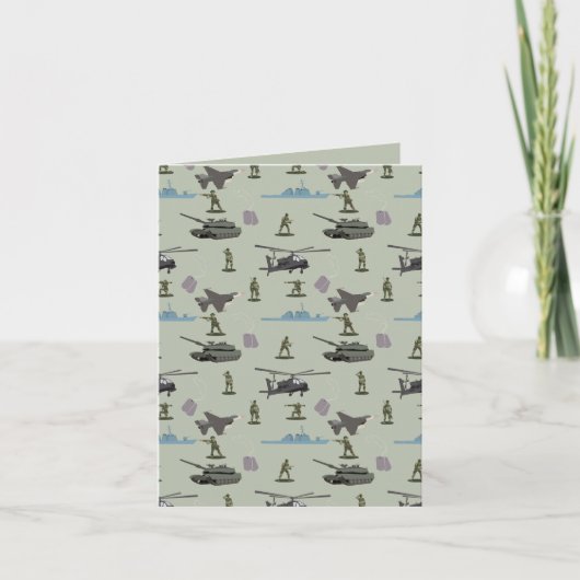 Armee Militär Tarnung Grün Camo Karte (Vorderseite)