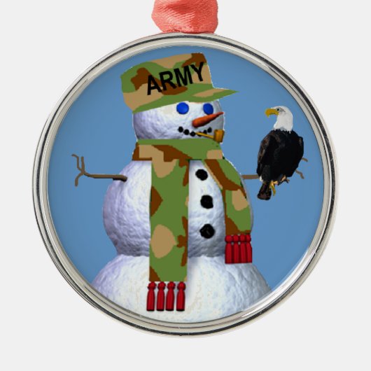 Armee-Militär verziert Silbernes Ornament (Vorne)