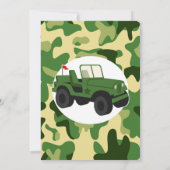 Armee Militärische Camouflage Jungen Geburtstagspa Einladung (Rückseite)