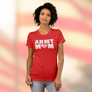 ARMEE-MUTTER mit Herz und Flagge T-Shirt