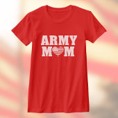 ARMEE-MUTTER mit Herz und Flagge T-Shirt