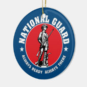 Armee-Nationalgarde-historisches Logo Keramik Ornament (Links)