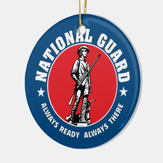 Armee-Nationalgarde-historisches Logo Keramik Ornament (Links)