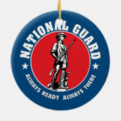 Armee-Nationalgarde-historisches Logo Keramik Ornament (Hinten)