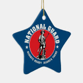 Armee-Nationalgarde-historisches Logo Keramik Ornament (Rechts)