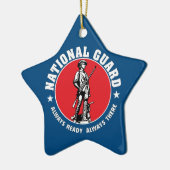 Armee-Nationalgarde-historisches Logo Keramik Ornament (Links)