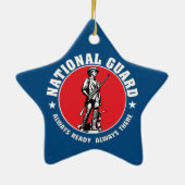 Armee-Nationalgarde-historisches Logo Keramik Ornament (Hinten)