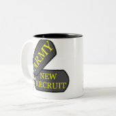 Armee-neuer Neuzugang Zweifarbige Tasse (Vorderseite Links)