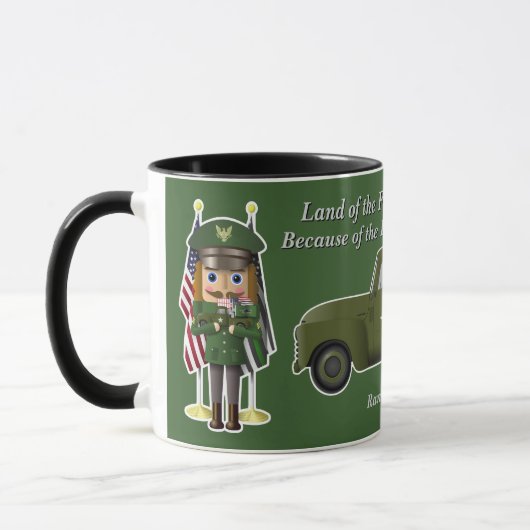 Armee Nutcracker mit kleinem Militärlastwagen Tasse (Links)