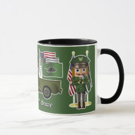 Armee Nutcracker mit kleinem Militärlastwagen Tasse