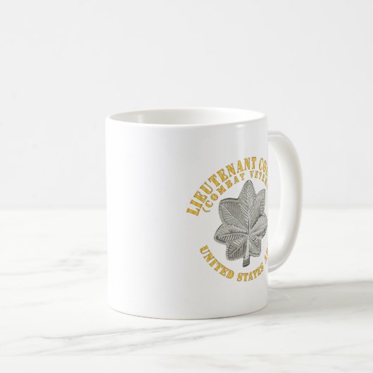 Armee - Oberstleutnant - LTC - Kampfveteran - Kaffeetasse (VorderseiteRechts)