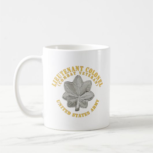 Armee - Oberstleutnant - LTC - Kampfveteran - Kaffeetasse (Links)