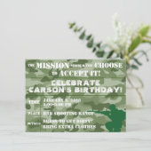 ARMEE-PARTY EINLADUNG, PAINTBALL-PARTY EINLADUNG (Stehend Vorderseite)