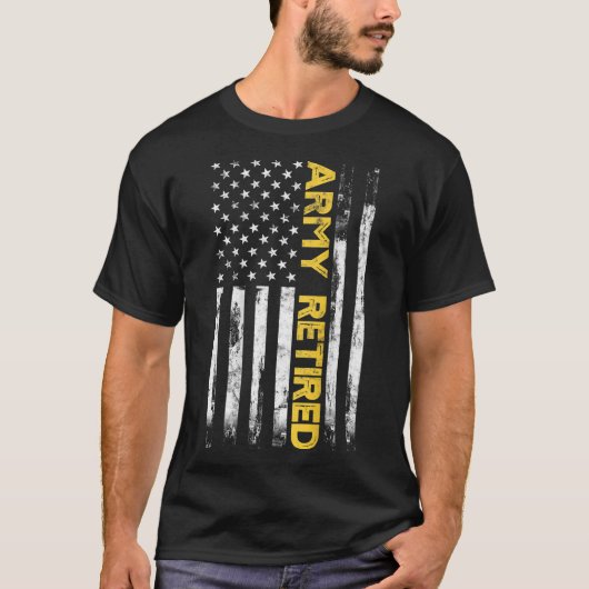 Armee remüde Military U.S. Army Thin Gold Line Ame T-Shirt (Vorderseite)