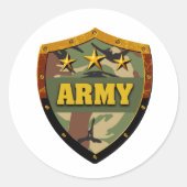 Armee Runder Aufkleber (Vorderseite)