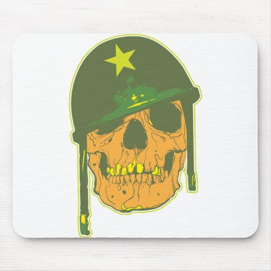 Armee-Schädel Mousepad (Vorne)