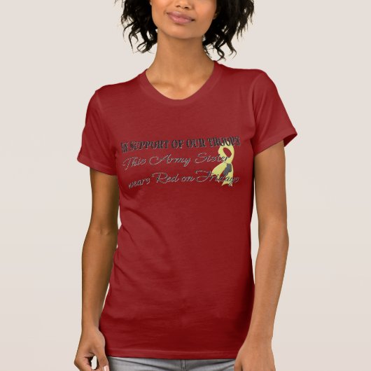 Armee-Schwester-Rot Freitag T-Shirt (Vorderseite)