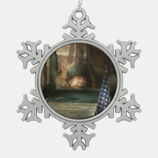 Armee - Semper Fi Schneeflocken Zinn-Ornament (Vorderseite)