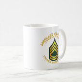 Armee - Sergeant First Class - SFC - Kampfveteran Kaffeetasse (VorderseiteRechts)