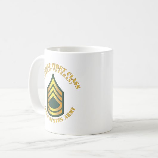 Armee - Sergeant First Class - SFC - Kampfveteran Kaffeetasse (Vorderseite Links)