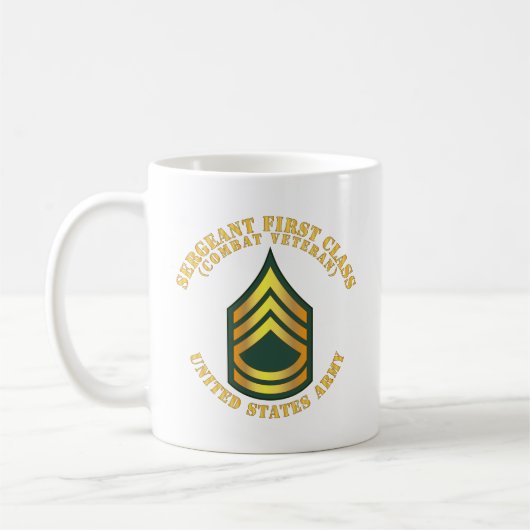 Armee - Sergeant First Class - SFC - Kampfveteran Kaffeetasse (Links)