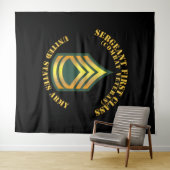 Armee - Sergeant First Class - SFC - Kampfveteran Wandteppich (Beispiel (Horizontal))