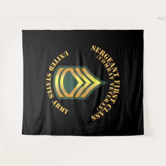 Armee - Sergeant First Class - SFC - Kampfveteran Wandteppich (Vorderseite (Horizontal))