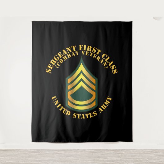 Armee - Sergeant First Class - SFC - Kampfveteran Wandteppich (Vorderseite)