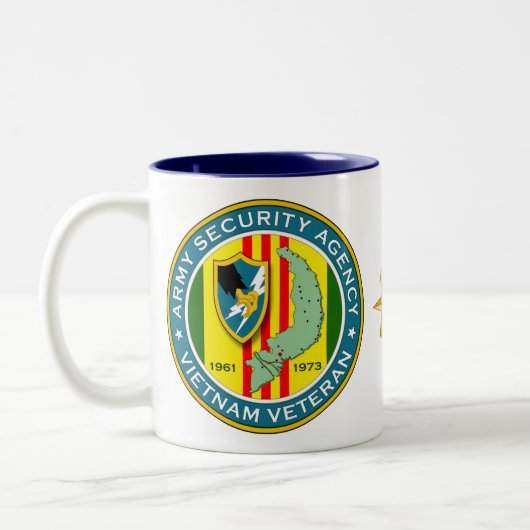 Armee-Sicherheitsbüro - Vietnam-Veteran Zweifarbige Tasse (Links)