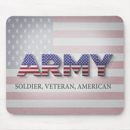Armee "Soldat, Veteran, Amerikaner" Mousepad (Vorne)