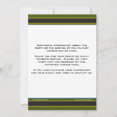 Armee-Soldat-Willkommens-Zuhause-Einladung Einladung (Rückseite)