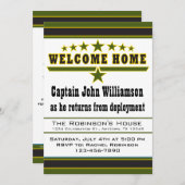 Armee-Soldat-Willkommens-Zuhause-Einladung Einladung (Vorne/Hinten)