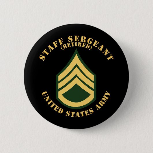 Armee - Stabschef - SSG - müde - flach Button (Vorderseite)