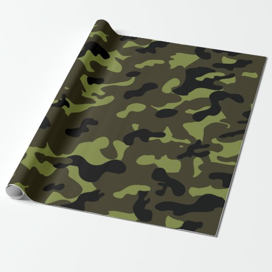 Armee-Tarnmuster Geschenkpapier (Ungerollt)