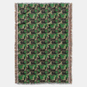 Armee-Tarnmuster in grünen Erdtönen Decke (Vorderseite Vertikal)
