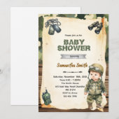 Armee-Tarnung Baby Shower Einladung (Vorne/Hinten)