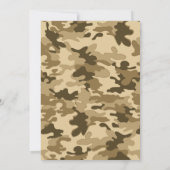 Armee-trockener Tarnungs-Militär-Geburtstag Einladung (Rückseite)