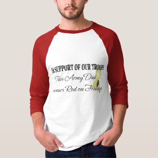 Armee-Vater-Rot Freitag T-Shirt (Vorderseite)