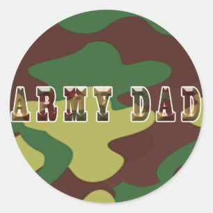 Armee-Vater-Tarnungs-Aufkleber Runder Aufkleber